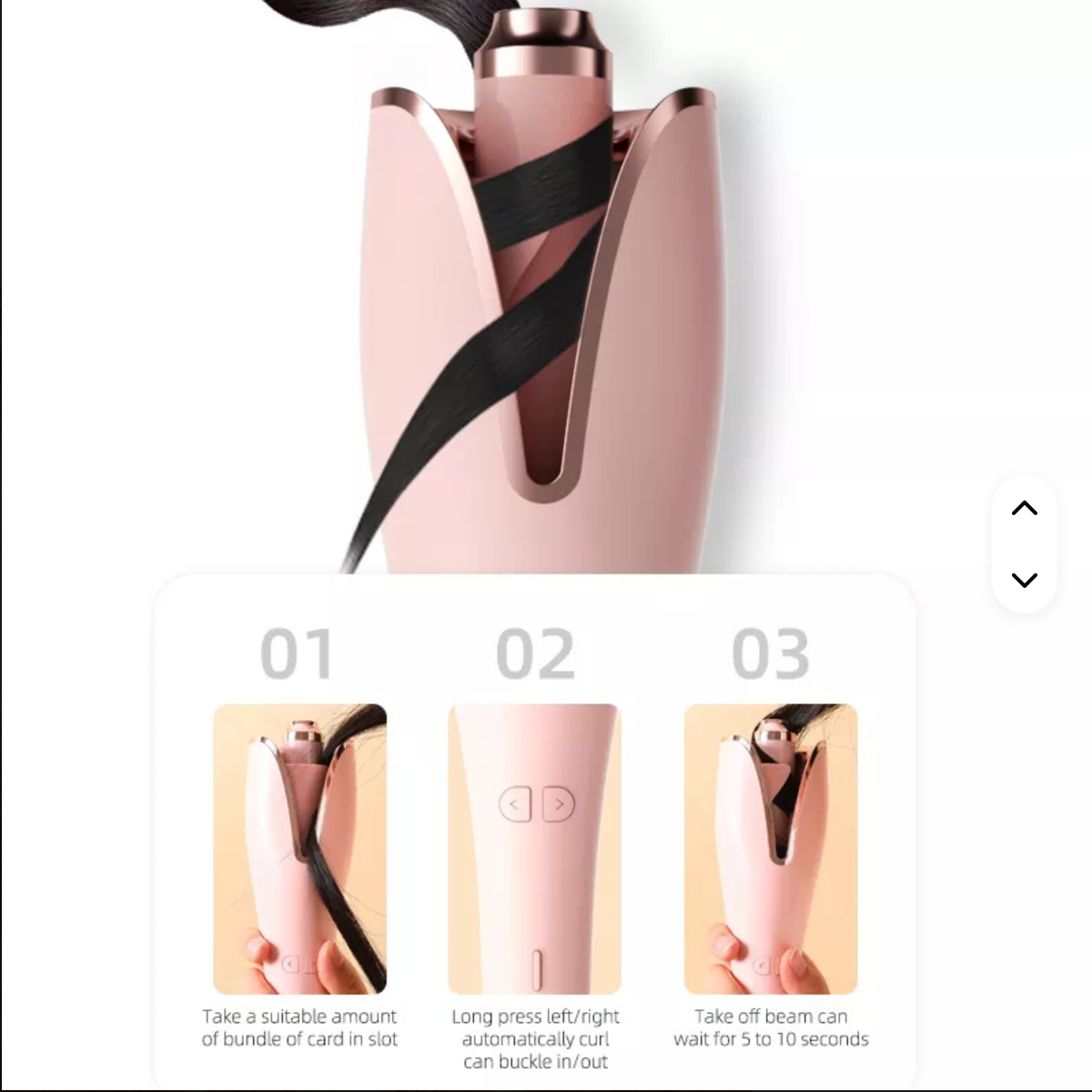 Automatisk locktång / plattång 2-i-1 för alla hårtyper